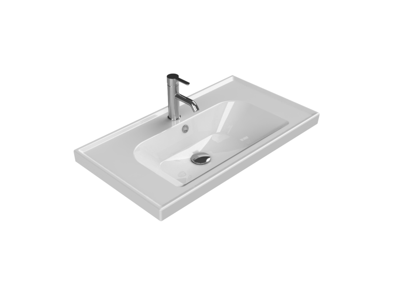 Cerastyle Turkuaz Frame Etajerli Lavabo 80X45 Cm 031200-U