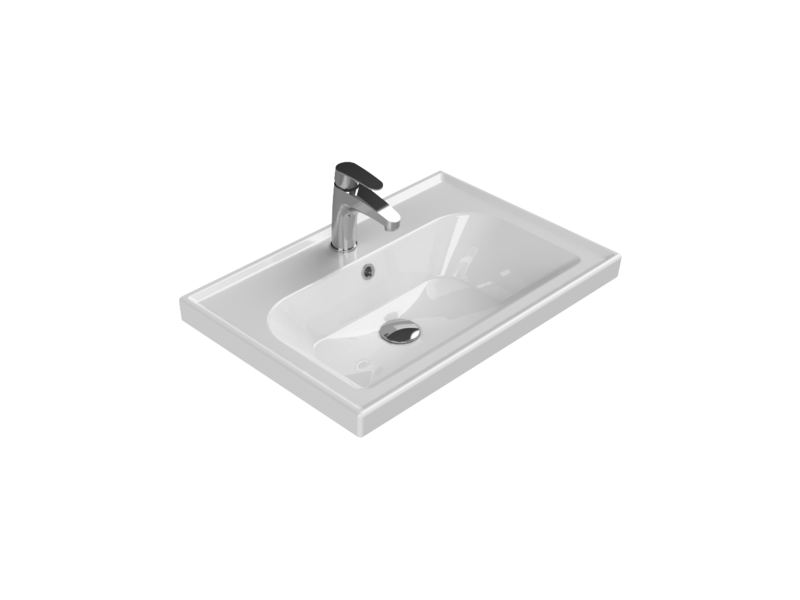 Cerastyle Turkuaz Frame Etajerli Lavabo 60X45 Cm 031000-U