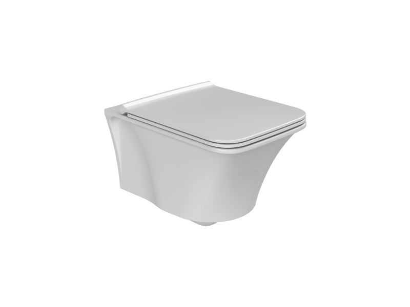 Cerastyle Turkuaz İbiza Rimless Asma Klozet+Yavas Kapak 7T0189.00