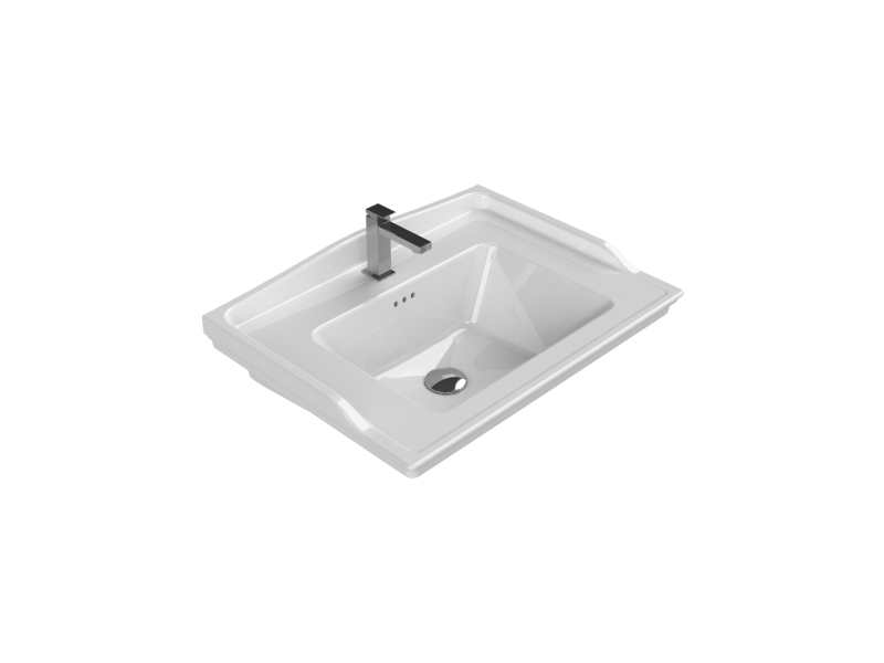 Cerastyle Turkuaz Kapadokya Etajerli Lavabo 65*48 Cm 036100-U