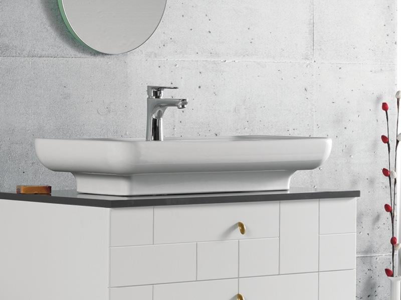 Cerastyle Turkuaz Lal Tezgah Üstü Lavabo 80*42 Cm 072400-U