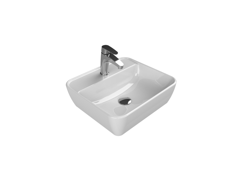 Cerastyle Turkuaz One Tezgah Üstü Lavabo 46 Cm (B.Delıklı) 076300-U