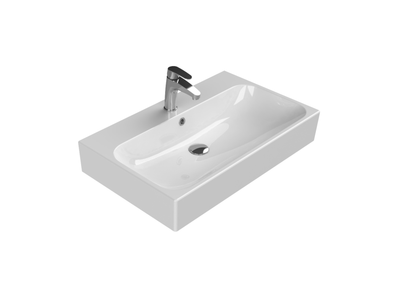 Cerastyle Turkuaz Pinto Etajerli Lavabo 75 Cm 080000-U