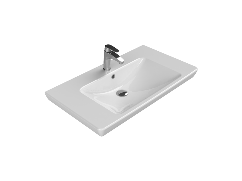 Cerastyle Turkuaz Porto  Etajerli Lavabo 85 Cm (Derınlık 38 Cm) 068200-U