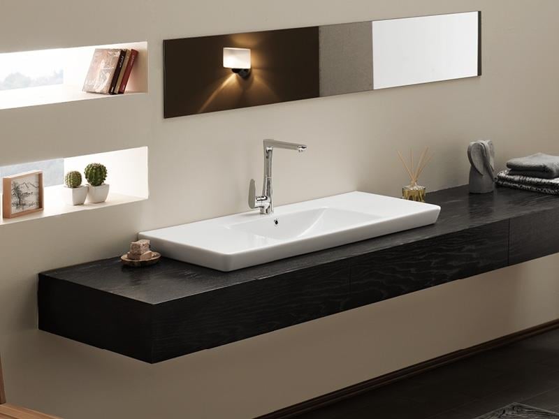 Cerastyle Turkuaz Porto  Etajerli Lavabo 85 Cm (Derınlık 38 Cm) 068200-U