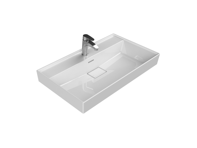 Cerastyle Turkuaz Sharp Etajerli Lavabo 80*48 Cm 037300-U