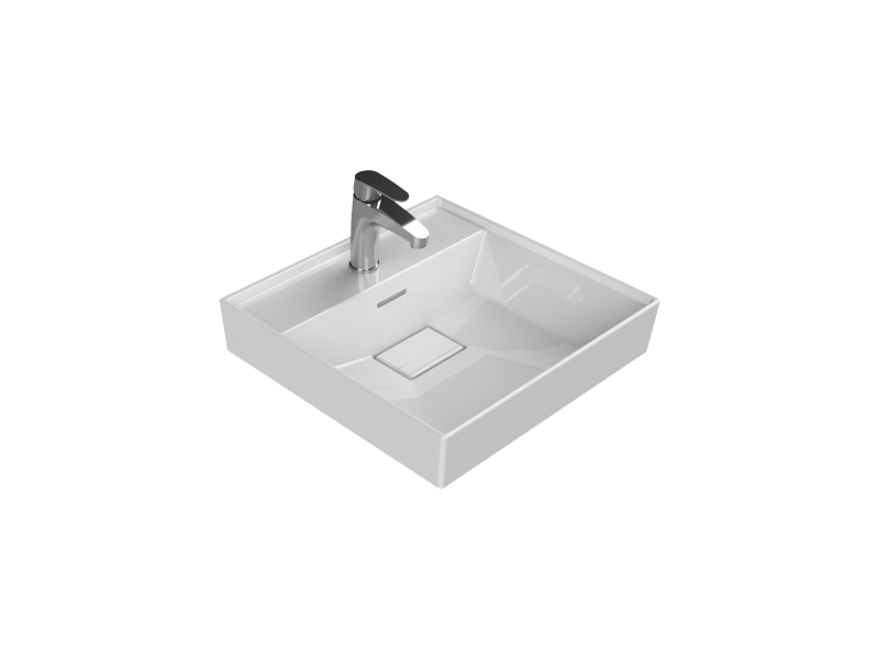 Cerastyle Turkuaz Sharp Etajerli Lavabo 48*48 Cm 037000-U