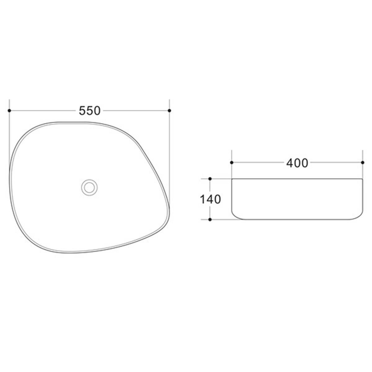 E-2107S Tezgah Üstü Porselen Lavabo E-2107S E-2107S