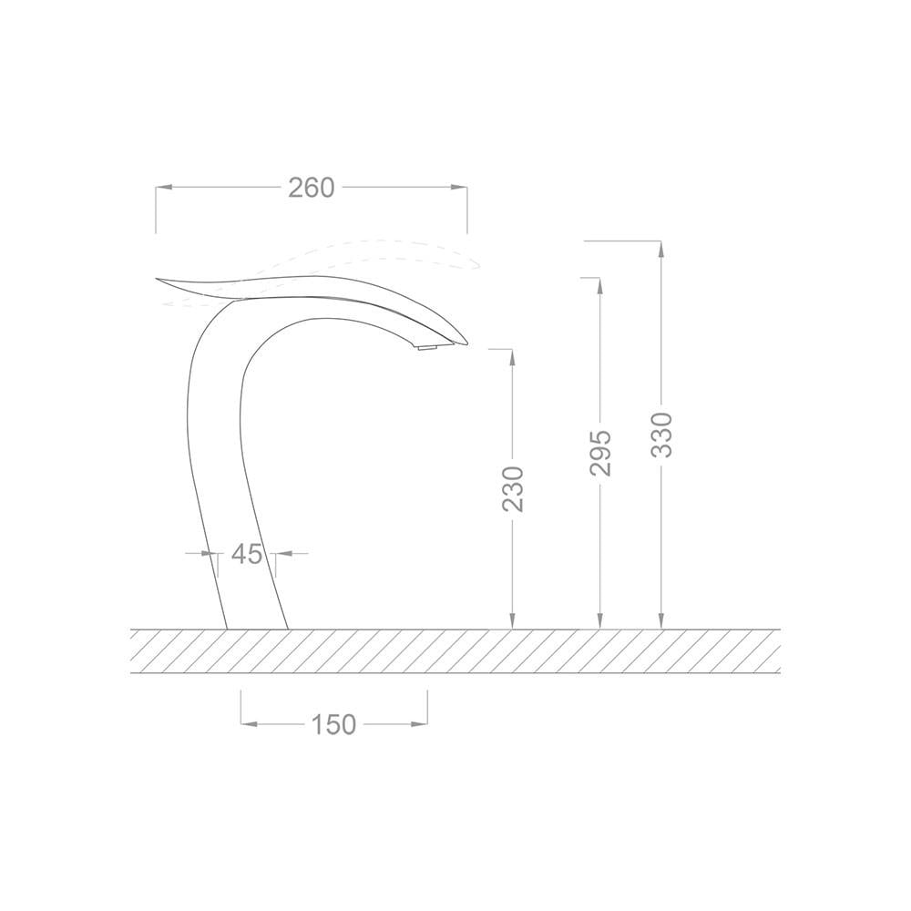 Pure Swan Mat Sıyah Çanak Lavabo Armatürü Elg-115 ELG-115