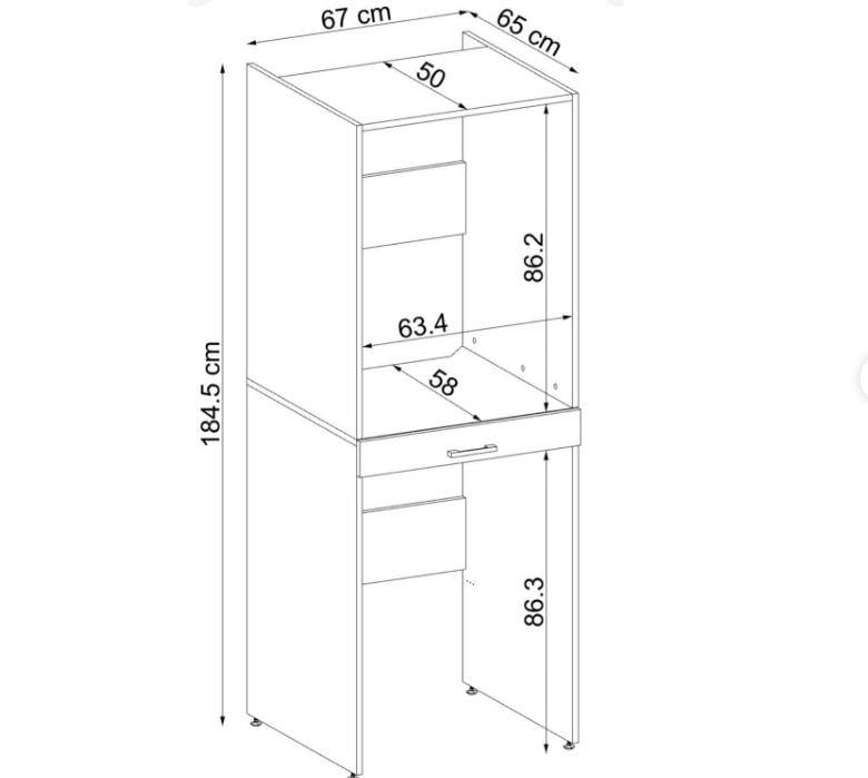 Çamaşır Ve Kurutma Makinesi Dolabı (Çekmeceli) ERADLP