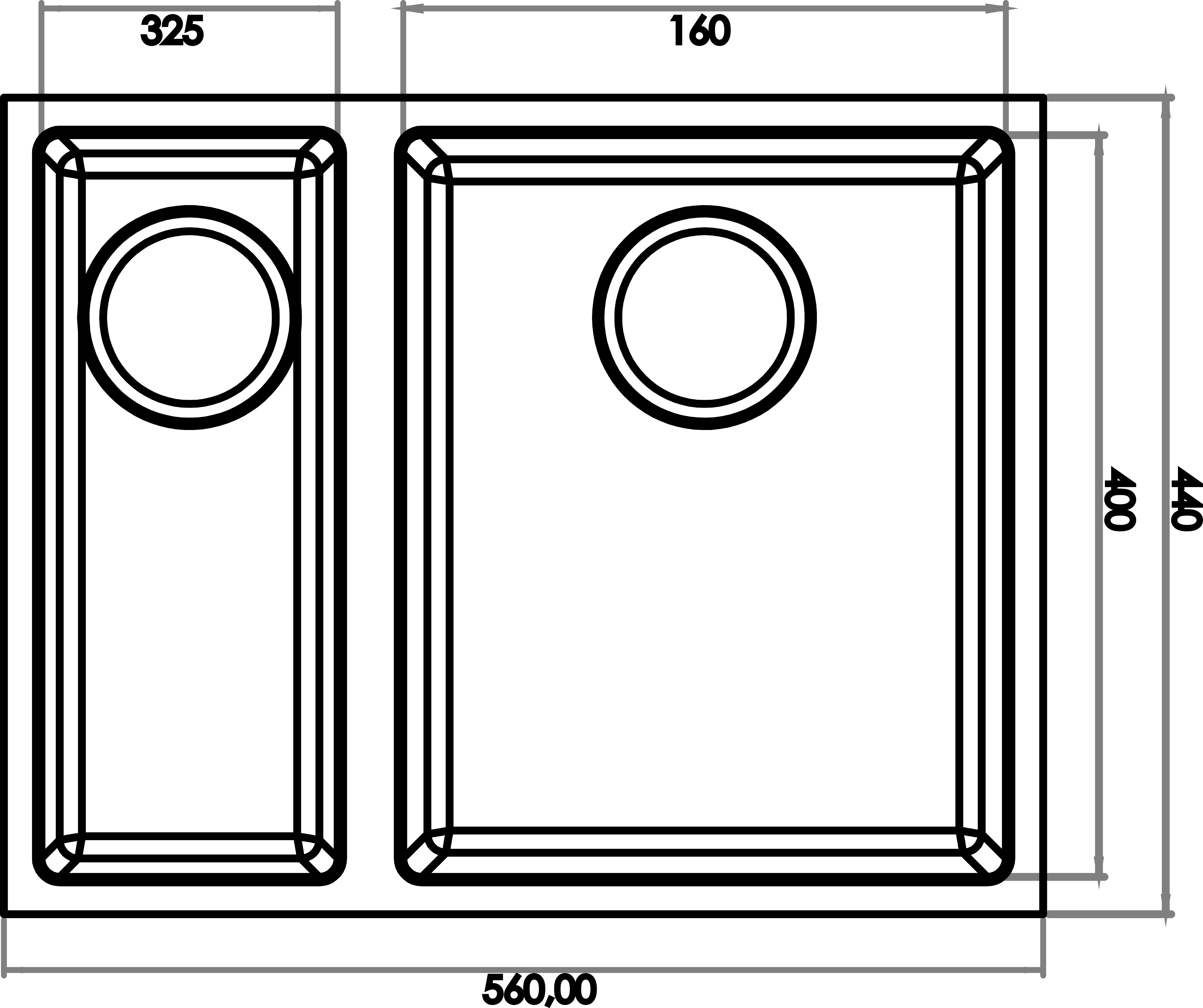 Gradde Bej 1.5 Goz Granıt Evye 44x56 Cm Gr5615 GR5615BEJ