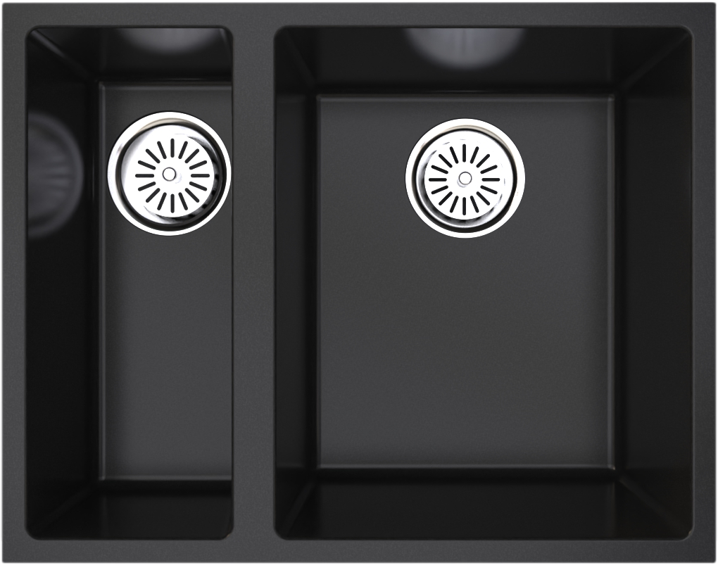 Gradde Sıyah 1.5 Goz Granıt Evye 44x56 Cm Gr5615 GR5615SYH