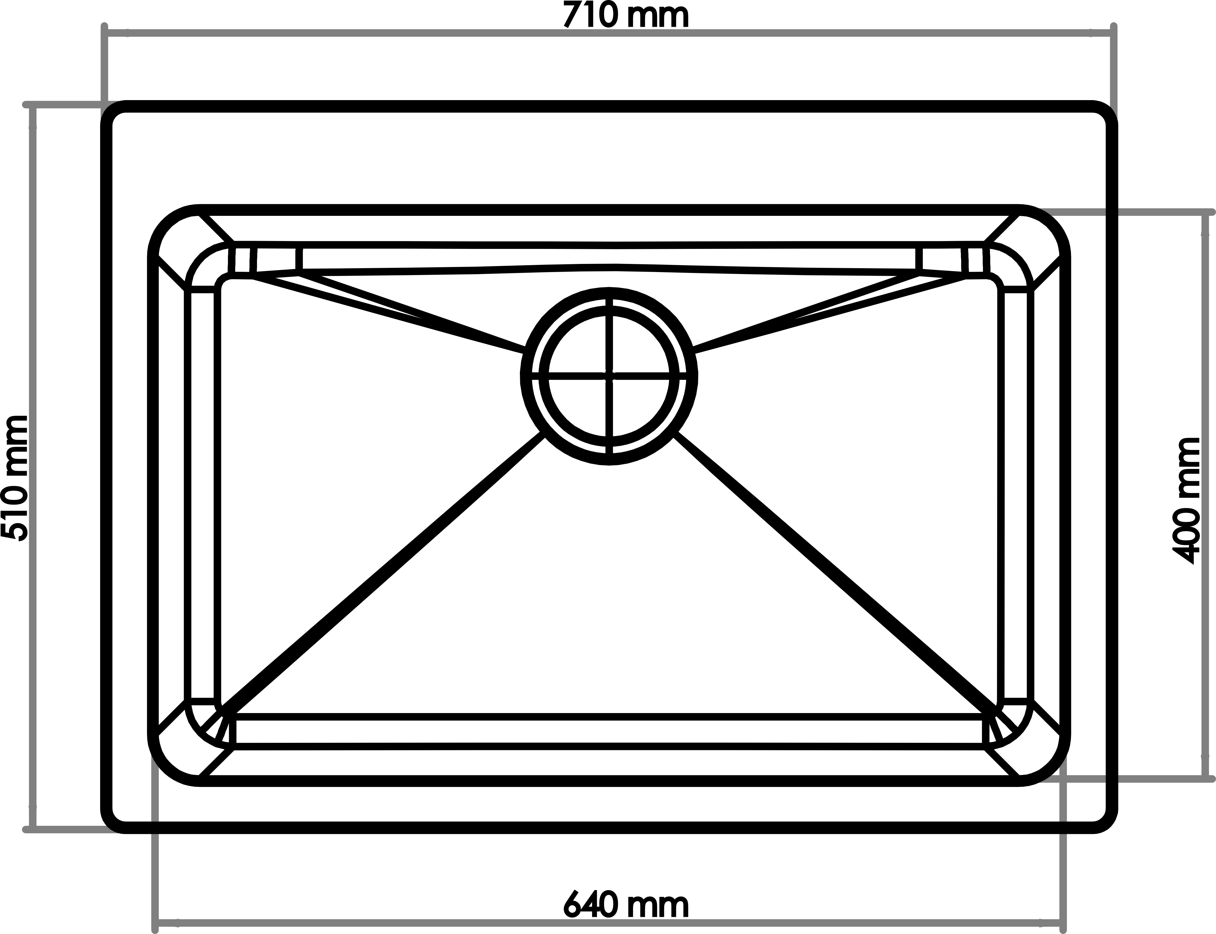Gradde Beyaz Tek Goz 50x71 Tustu Sıfr Altı Granıt Evye GR71BYZ