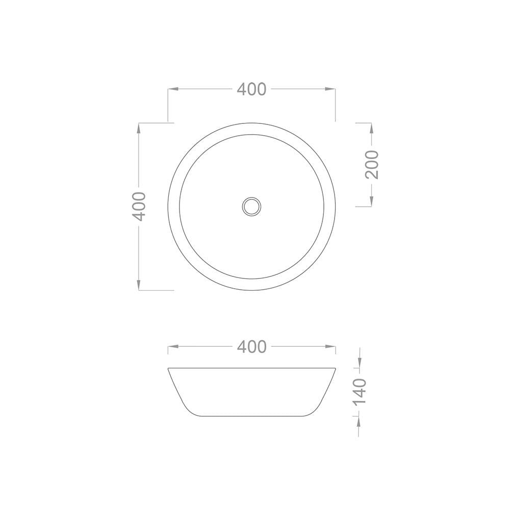 Pure Mat Gold Sıyah Çanak Lavabo Mg-101 MG-101