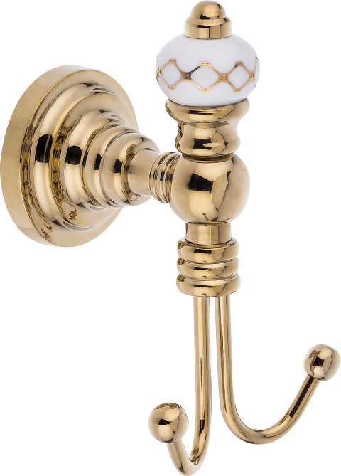 Pure Geometrik Beyaz Altın / Pvd Gold İkili Askılık Aks-105 AKS-105