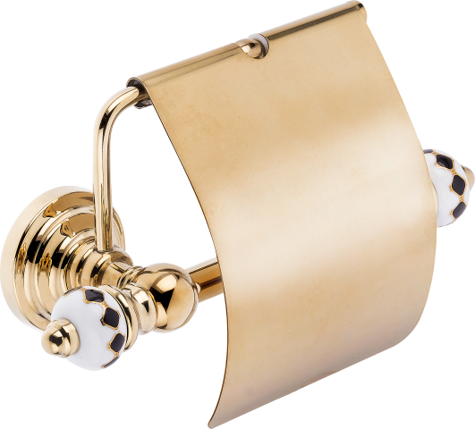 Pure Geometrik Siyah Altın / Pvd Gold Kapaklı Kağıtlık Aks-204 AKS-204