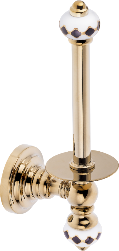 Pure Geometrik Siyah Altın / Pvd Gold Yedek Kağıtlık Aks-214 AKS-214