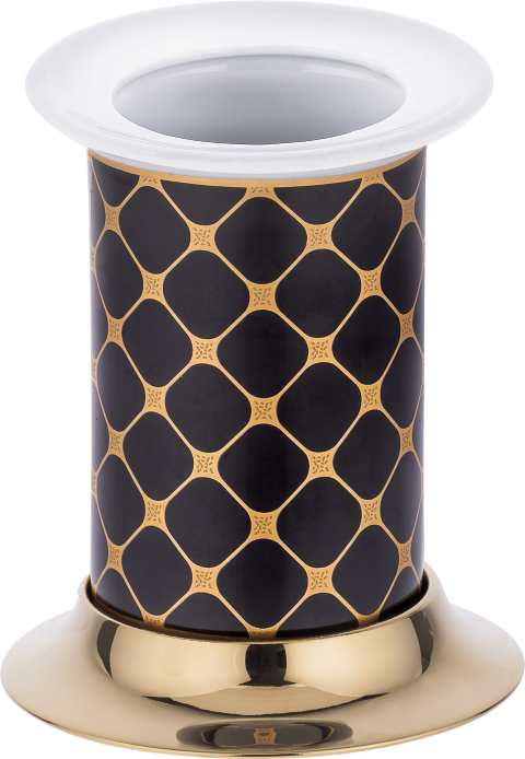 Pure Geometrik Siyah Gold  takım Üstü Diş Fırçalık Aks-212 AKS-212