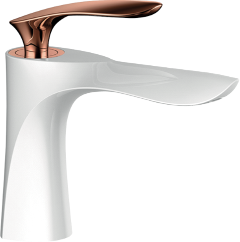 Pure Royal Beyaz Bronz Lavabo Armatürü Akf-116 AKF-116