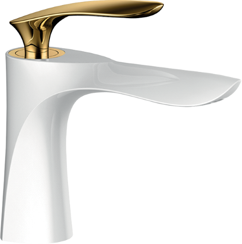 Pure Royal Beyaz Gold Lavabo Armatürü Akf-101 AKF-101