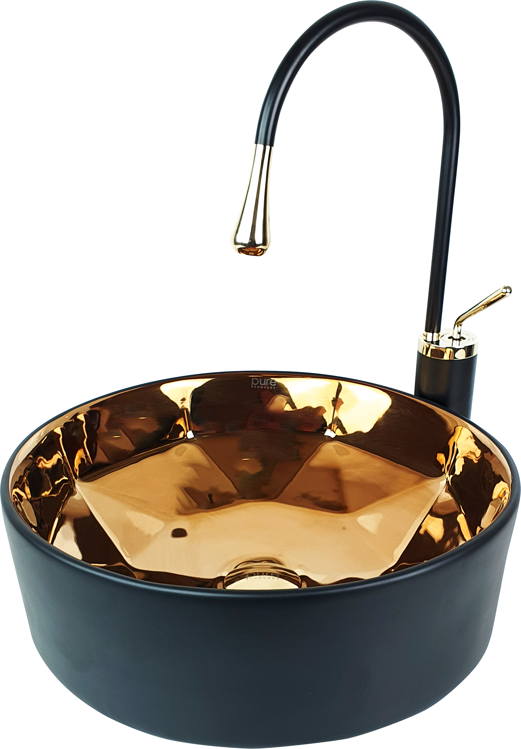 Pure Siyah Bronz Tezgah Üstü Çanak Lavabo Bc-101 BC-101