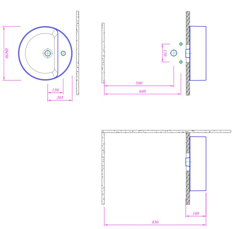 Smartedge Ø45 Cm Yuvarlak Lavabo 310200200010