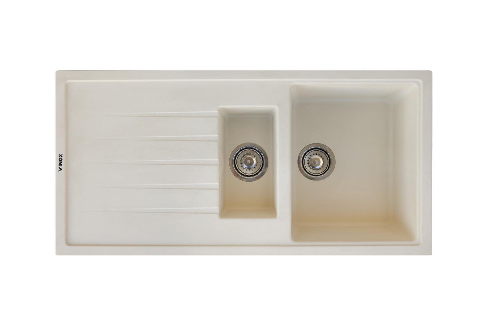 Vinox Bej 1,5 Göz Granit Evye 50X100 Cm Vx-002 VX-002BEJ