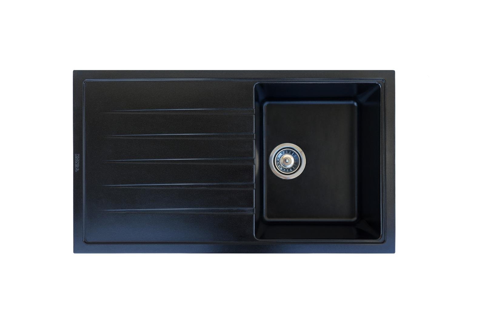 Vinox Siyah Tek Göz Granit Eviye 50X86 Vx004 VX-004SYH