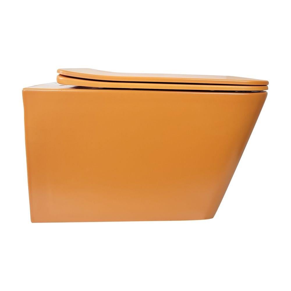 Mat Turuncu Kanalsız Asma Klozet+Soft Kapak Wh-815+Cs-24 WH-815+CS-24