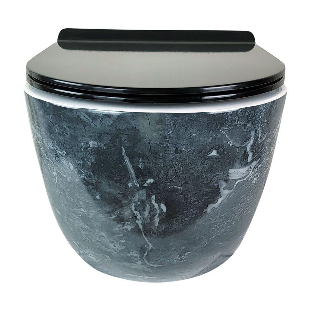 Bıga Antrasıt Kanalsız Klozet+Soft Kapak Wh-829+Cs-22 WH-829+CS-22