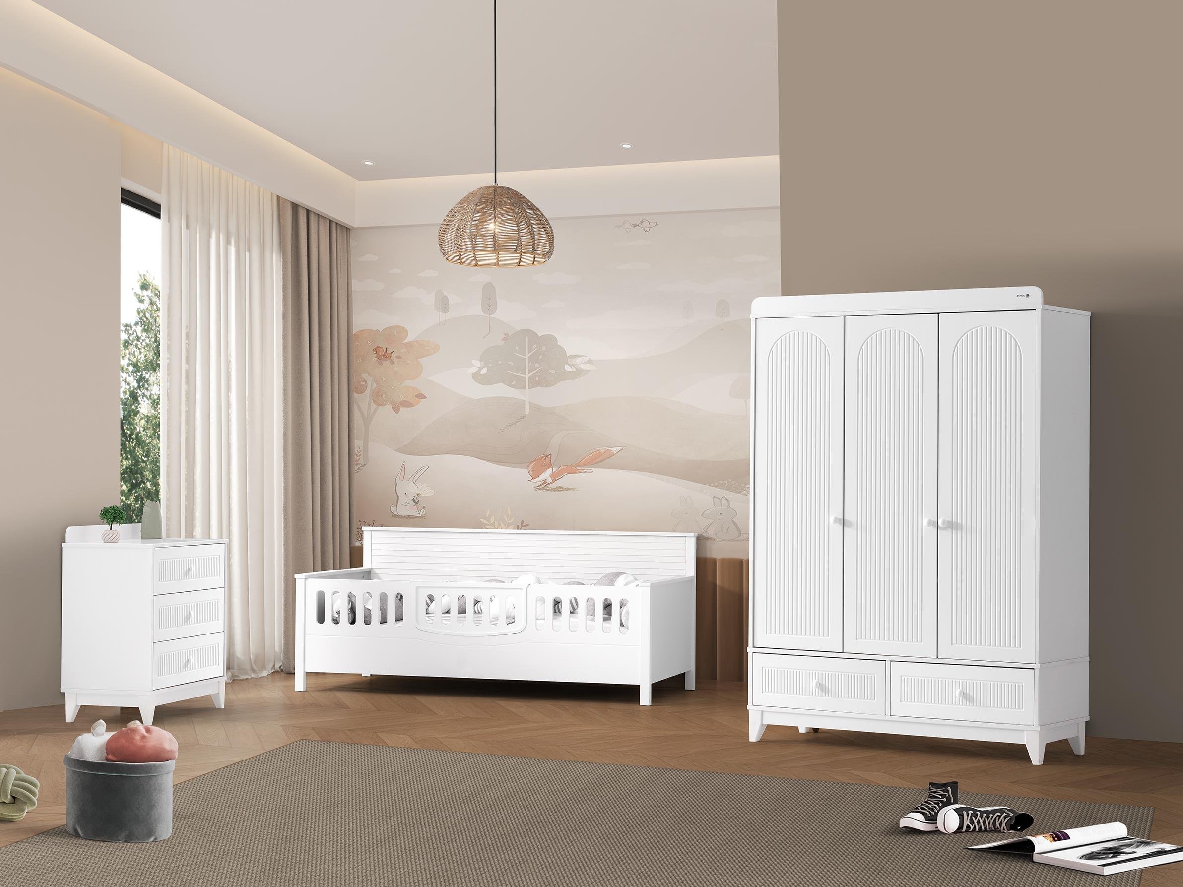Aymini Efor Via 3 Kapılı Bebek Odası Takımı