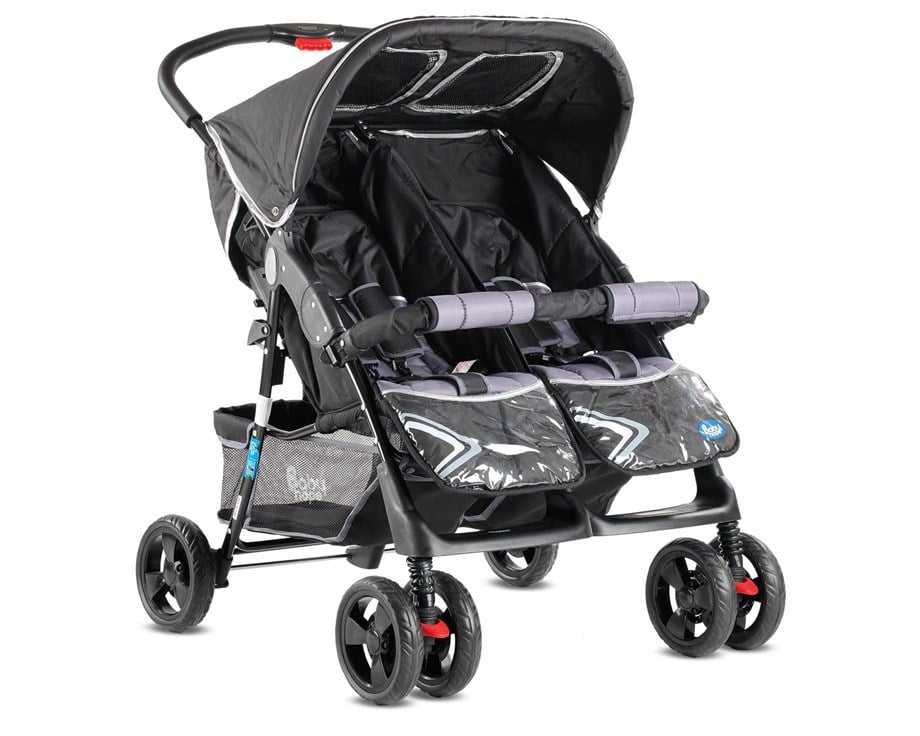 Babyhope P-L İkiz Bebek Arabası Siyah-Gri