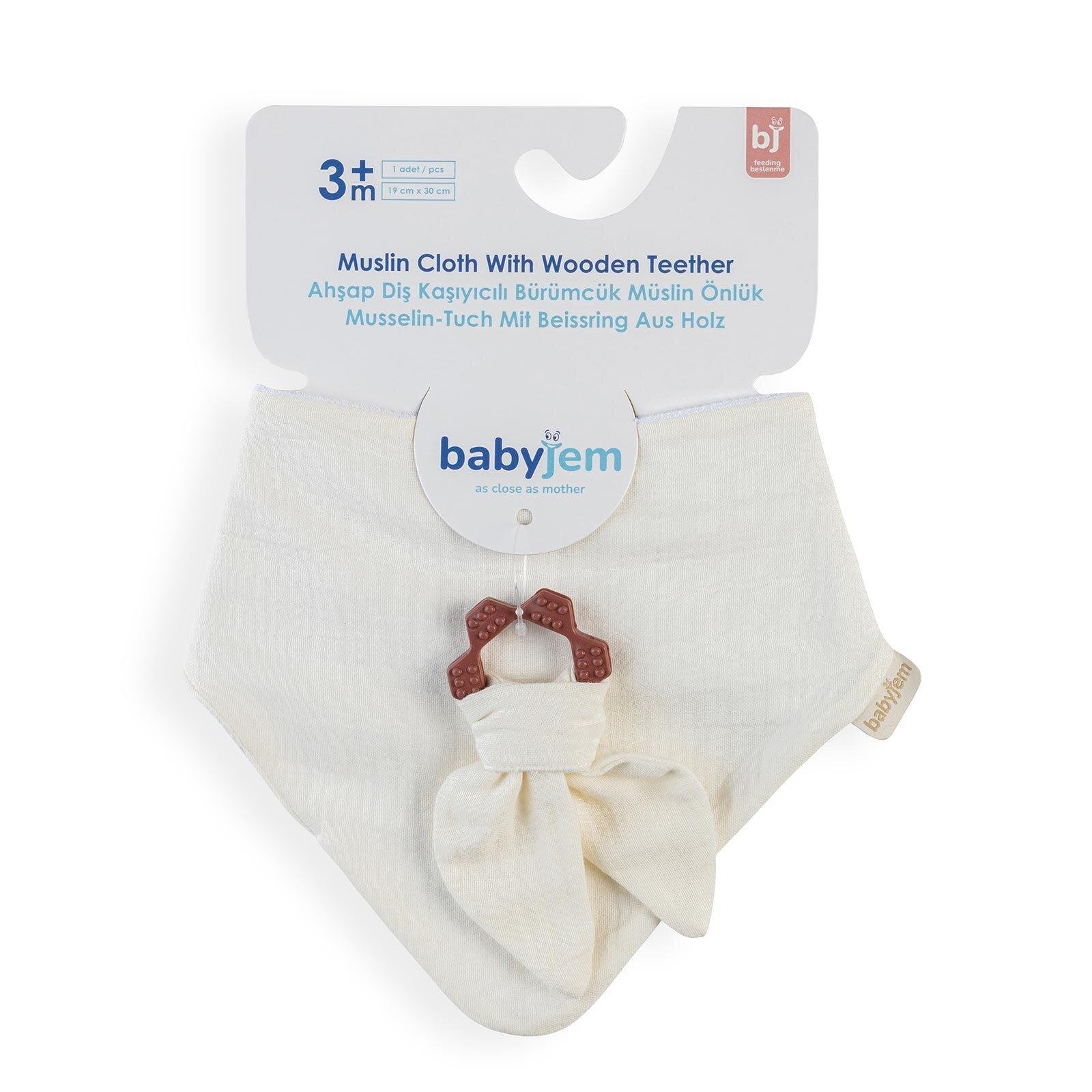 Babyjem Silikon Diş Kaşıyıcılı Müslin Önlük