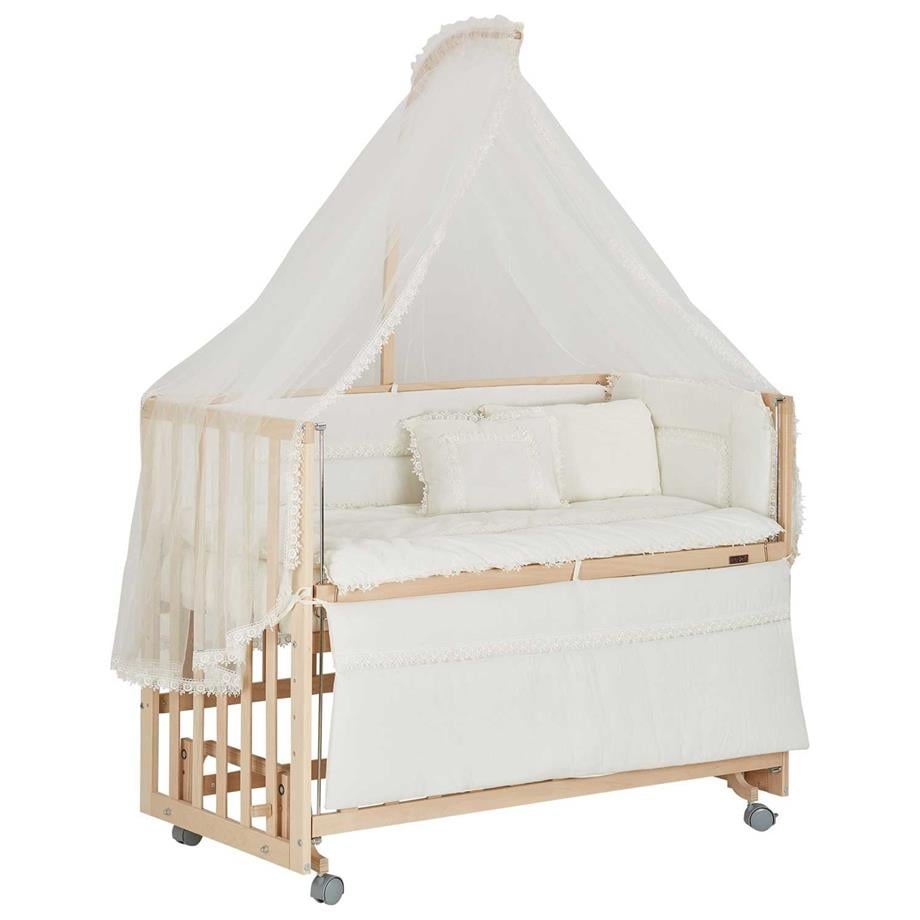 Babytech 60*120 Naturel Boyasız Kademeli + Krem Uyku Seti
