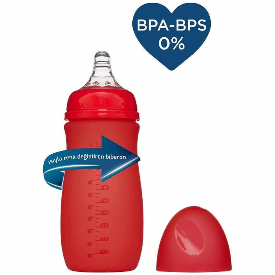 Bebedor Isıyla Renk Değiştiren Cam Biberon 260 Ml