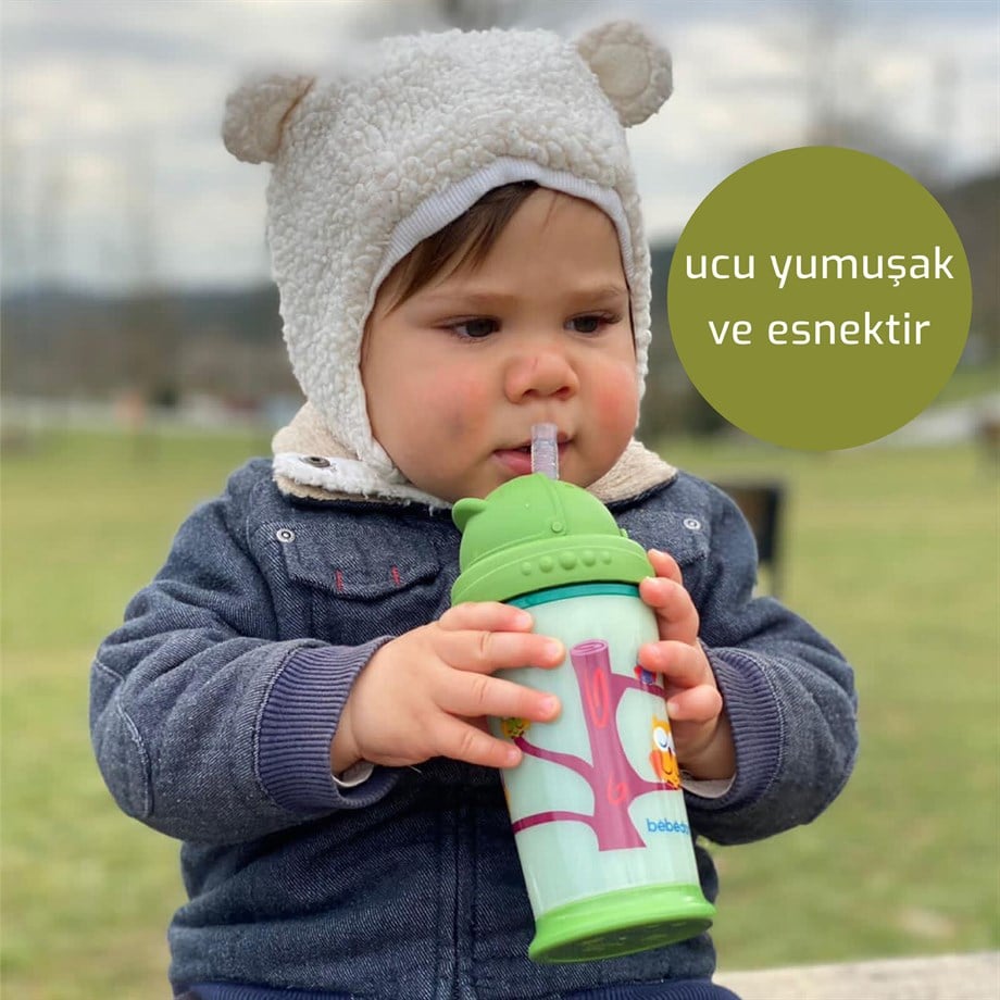Bebedor Karanlıkta Parlayan Pipetli Bardak 240ml