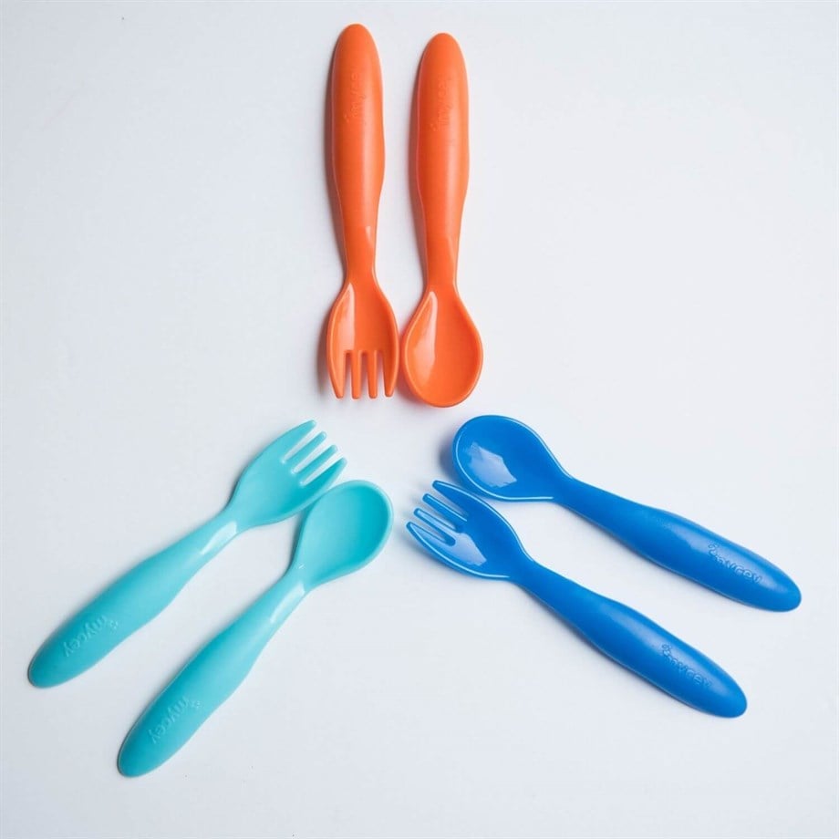 Bebek Çatal-Kaşık Seti - 6Lı Set - Erkek