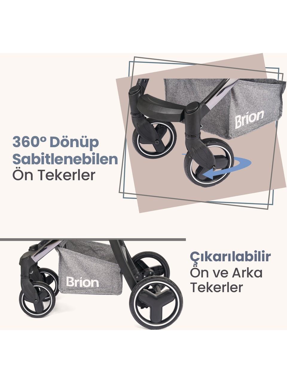 Brion Trendone Travel Sistem Bebek Arabası Antrasit