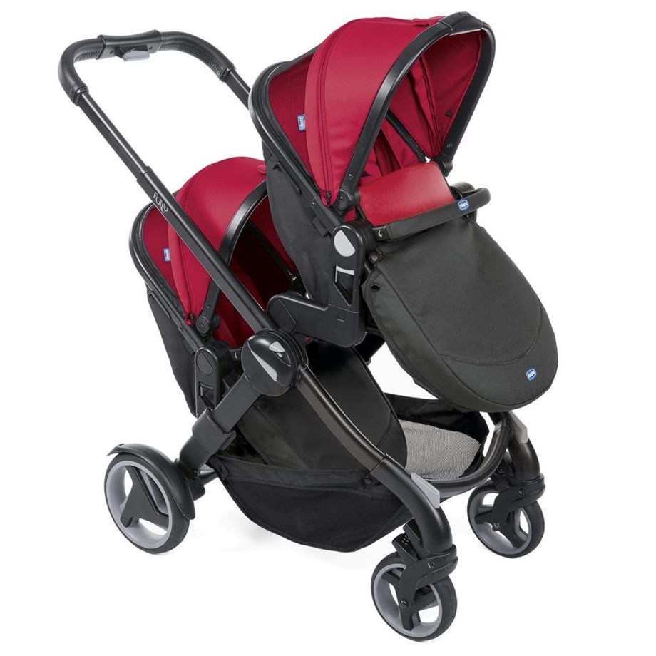 Chicco Fully Twin İkiz Bebek Arabası Red Passion