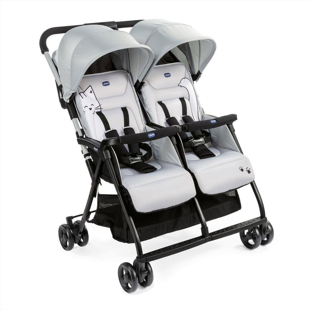 Chicco Ohlala İkiz Bebek Arabası Silver Cat