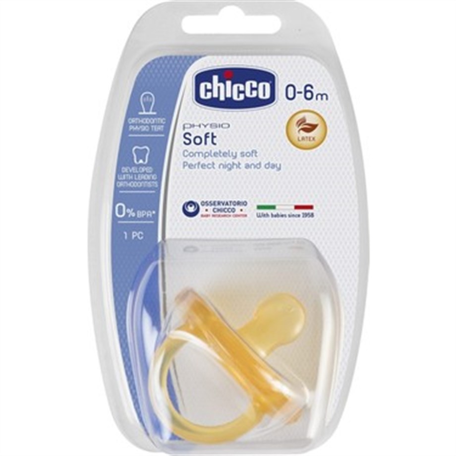 Chicco Physio Soft Kauçuk Emzik 0+ Ay