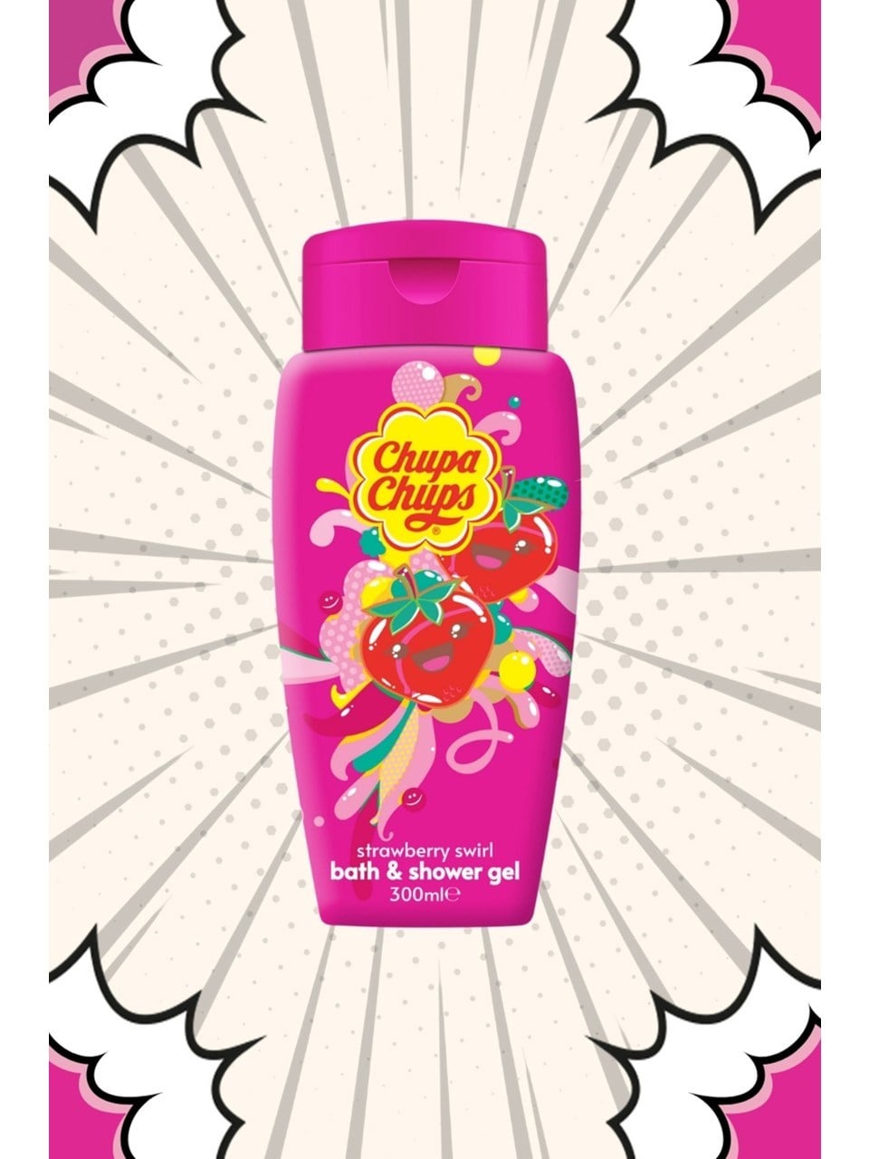 Chupa Chups Duş Jeli 300ml Çilek Kokulu