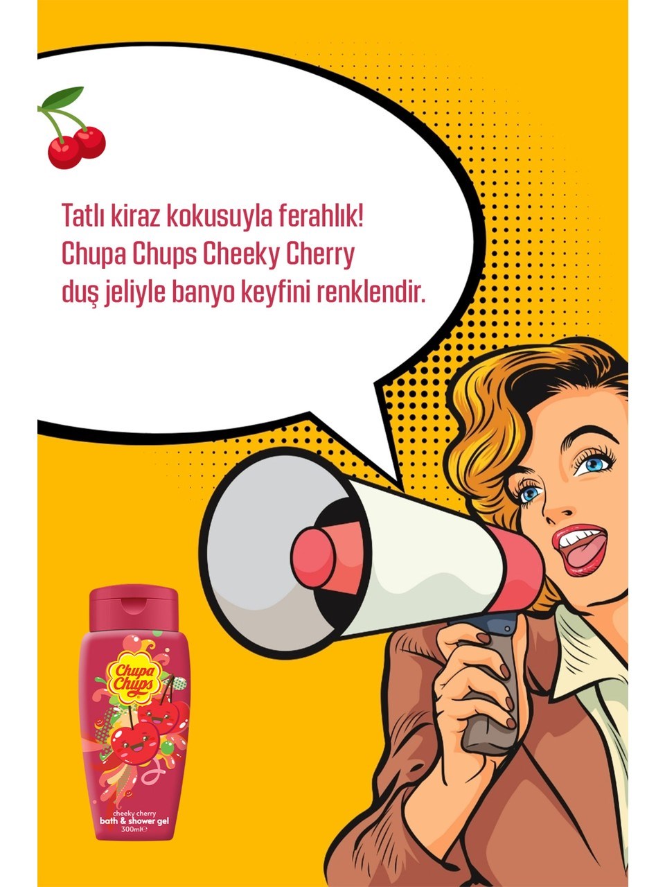 Chupa Chups Duş Jeli 300ml Kiraz Kokulu