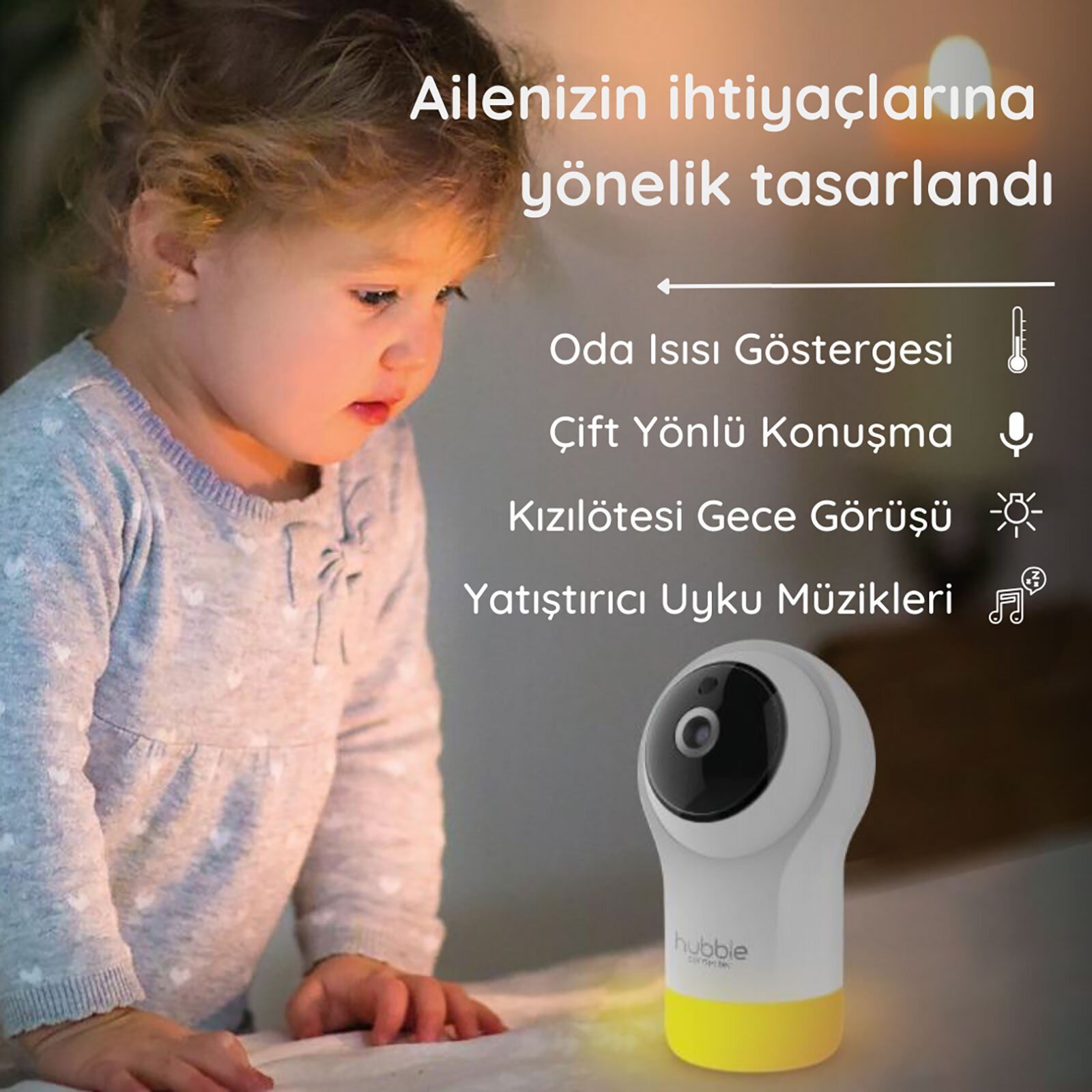 Hubble Glow Full HD WiFi Bebek Kamerası