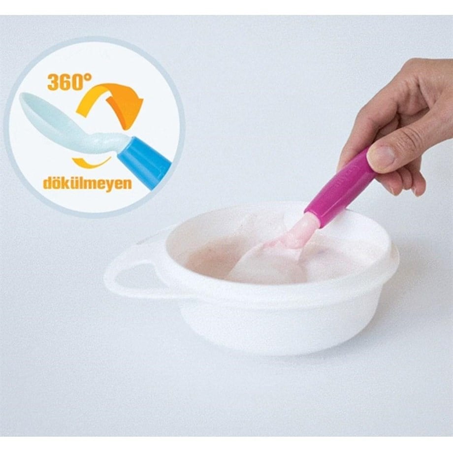 Mycey 360⁰ Dönen Mama Kaşığı Mavi