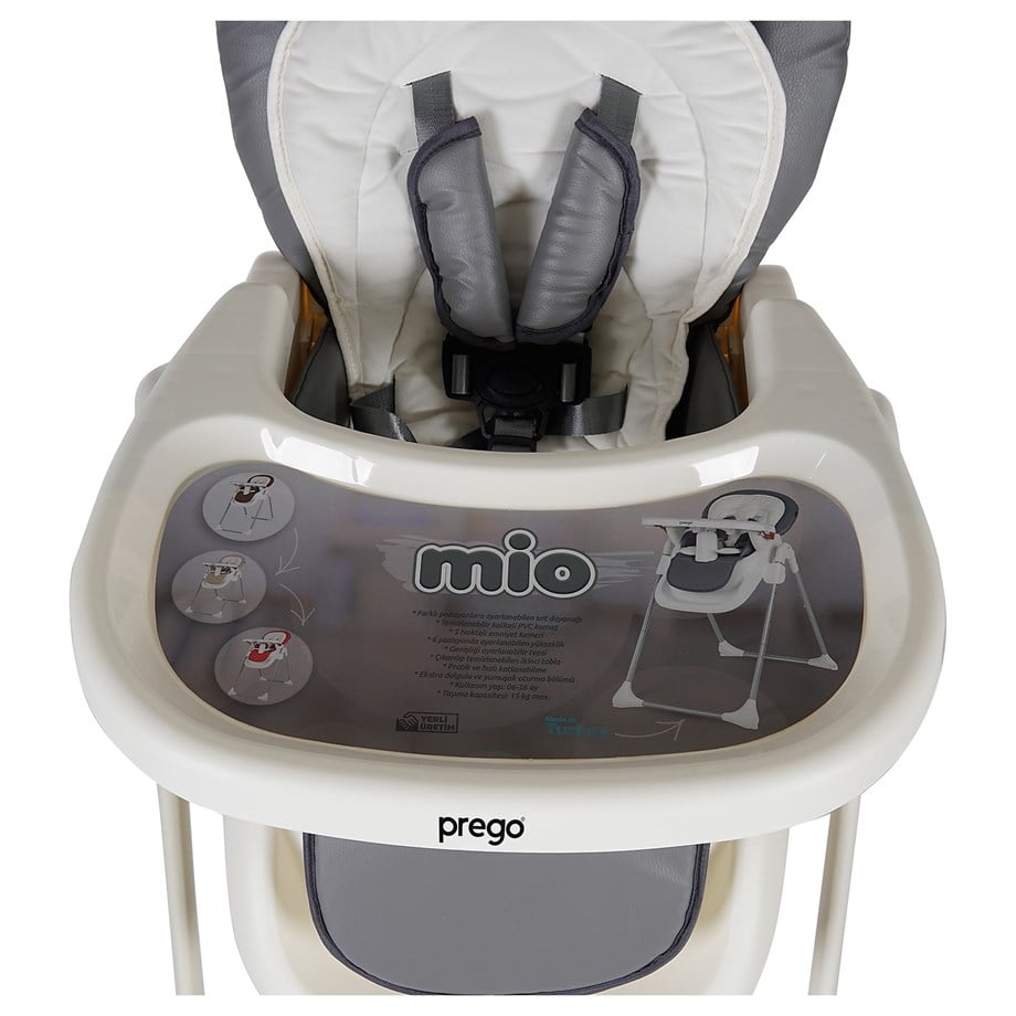 Prego Mio Deluxe Mama Sandalyesi Gri