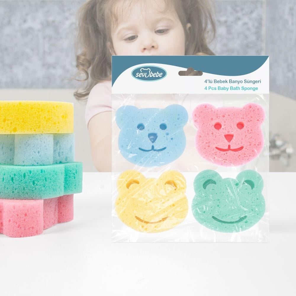 Sevi Bebe 4lü Bebek Banyo Süngeri