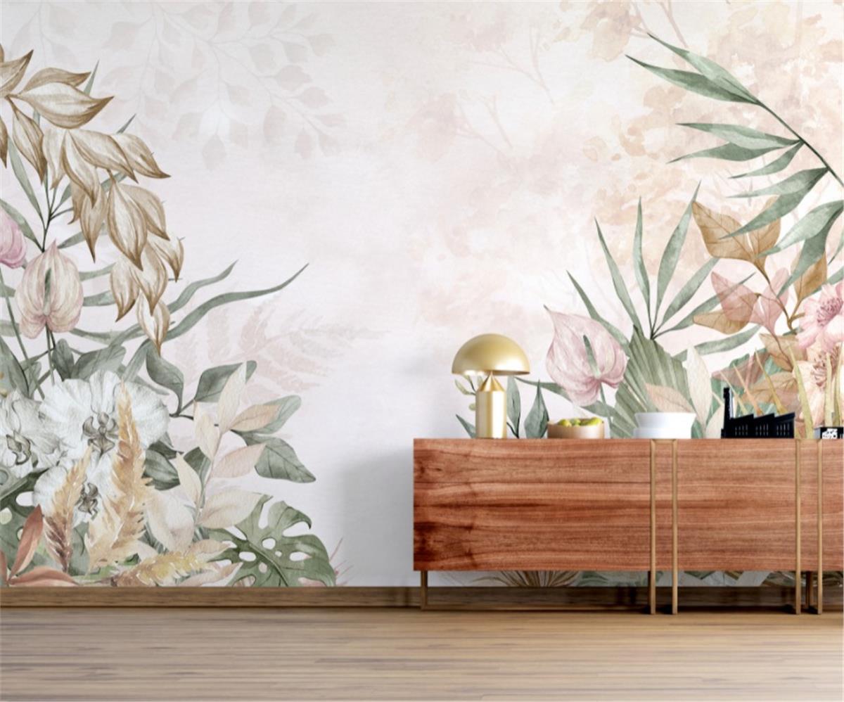 Retro ÇiçekRetro Çiçek Duvar Kağıdı