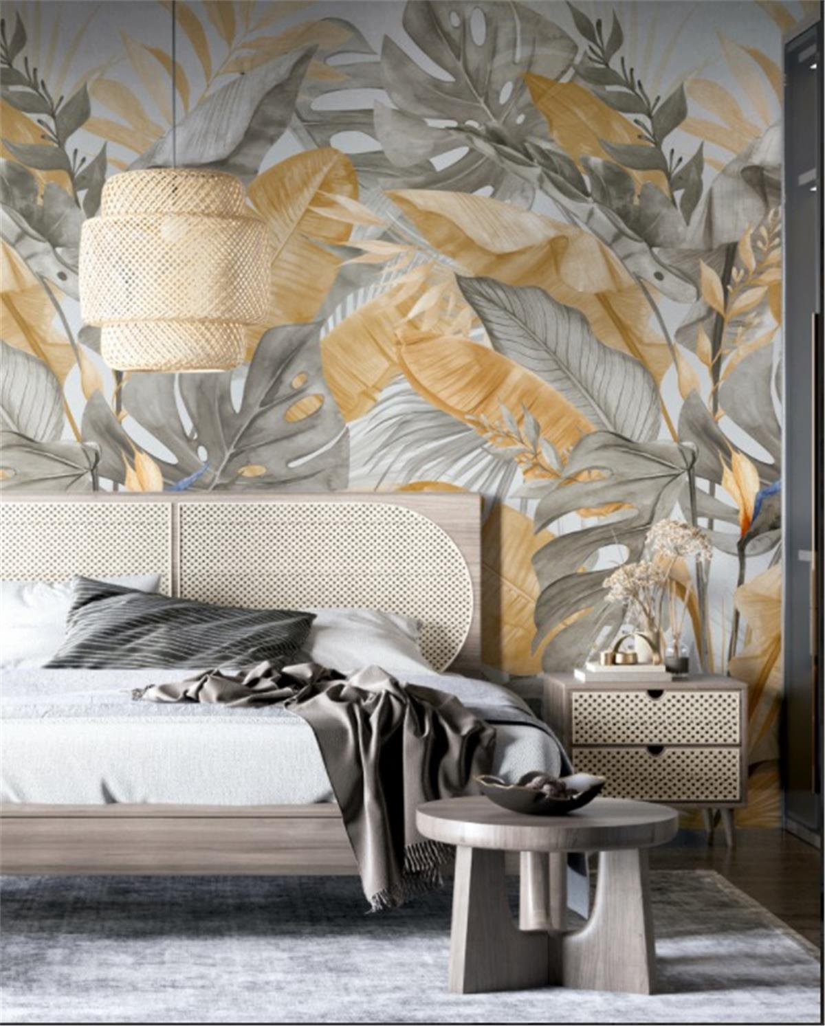 Retro ÇiçekRetro Çiçek Duvar Kağıdı