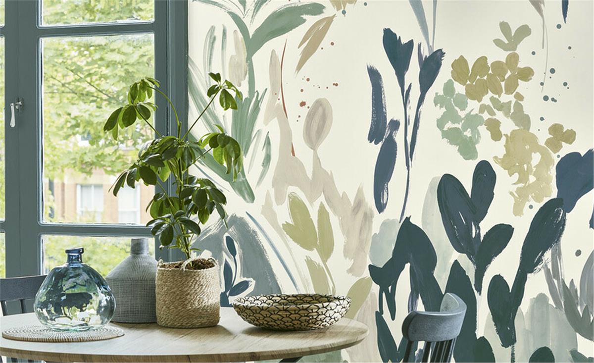 Retro ÇiçekRetro Çiçek Duvar Kağıdı